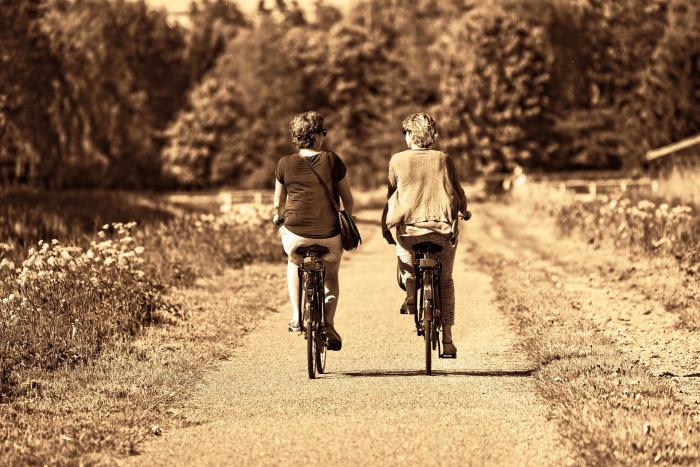 Two cyclists