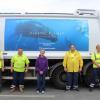A Copeland recycling crew with a newly-liveried lorry